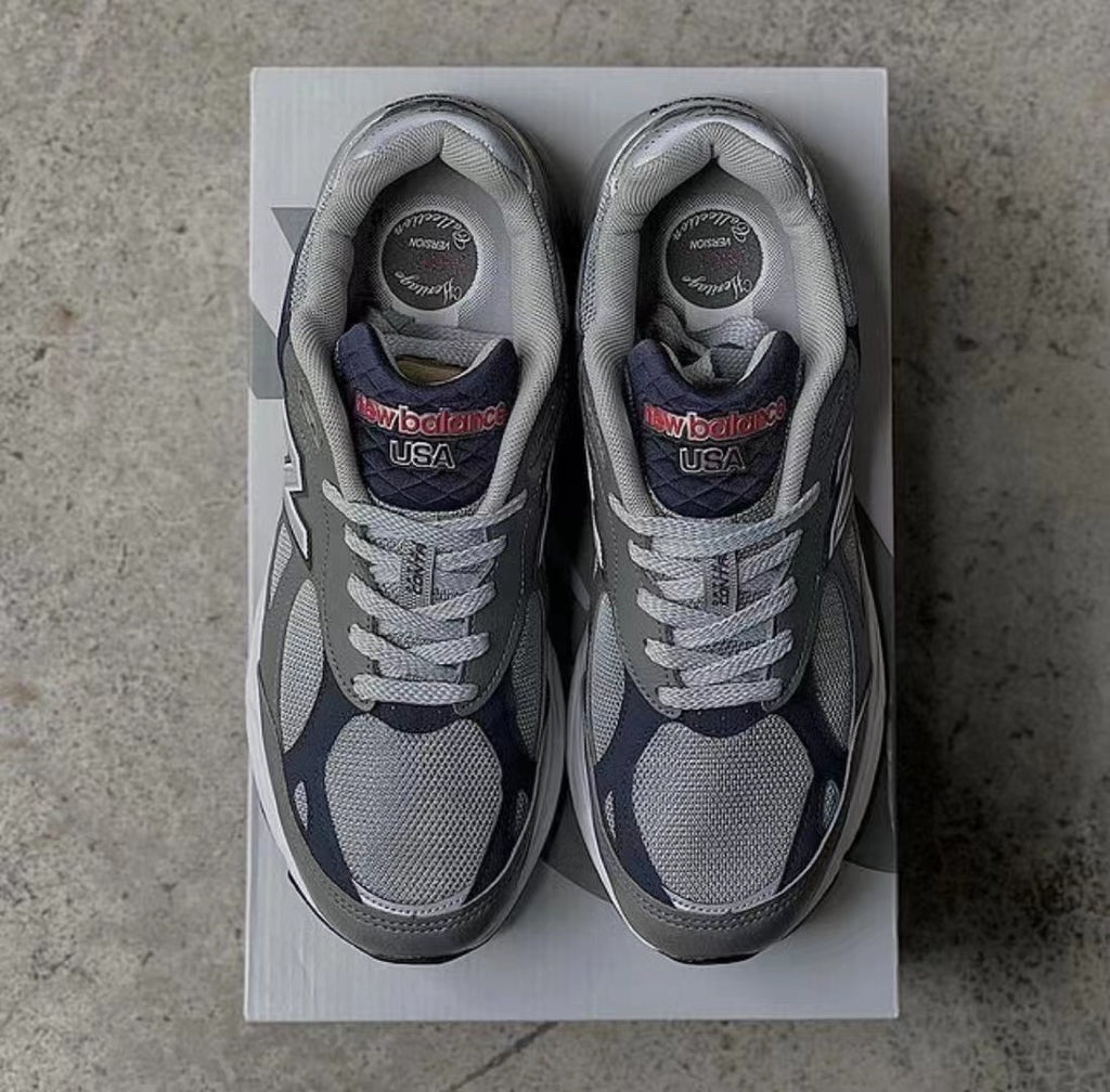 New Balance 990v3 Sneakers – Green, Purple & Grey