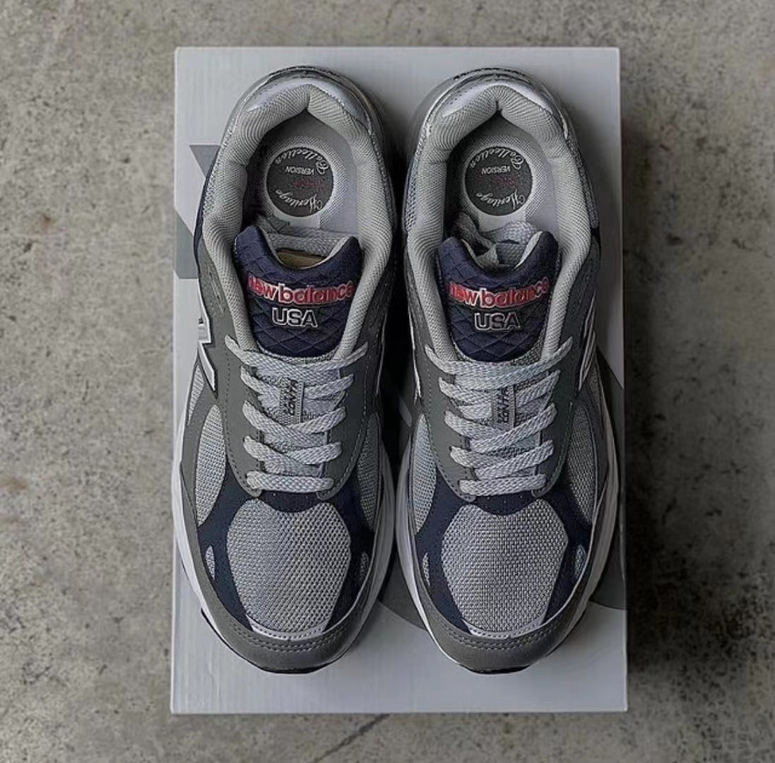 New Balance 990v3 Sneakers – Green, Purple & Grey