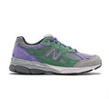 New Balance 990v3 Sneakers – Green, Purple & Grey