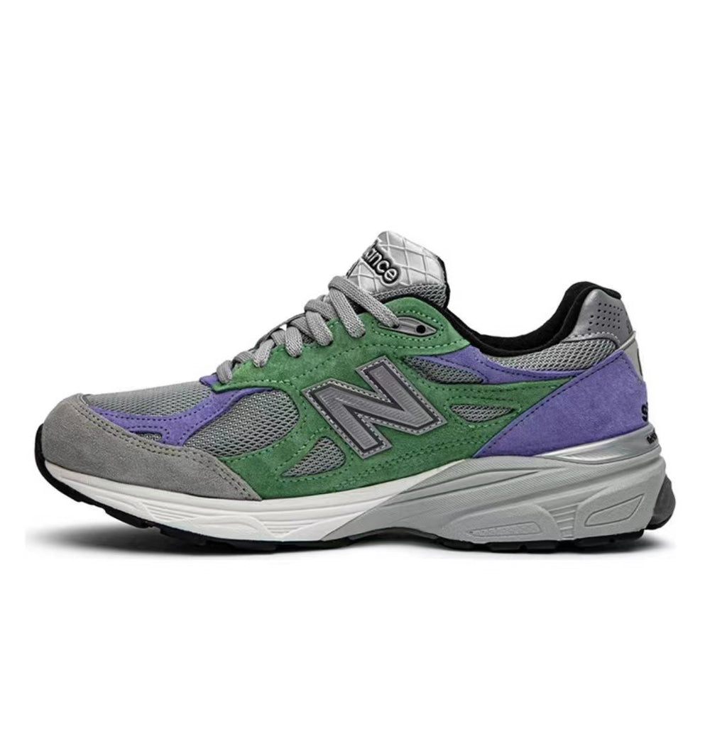 New Balance 990v3 Sneakers – Green, Purple & Grey