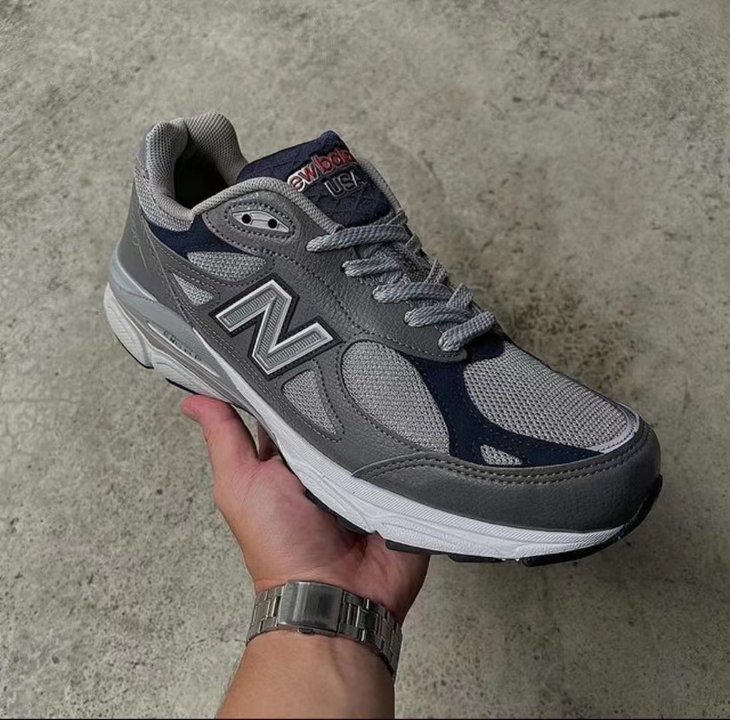 New Balance 990v3 Sneakers – Green, Purple & Grey