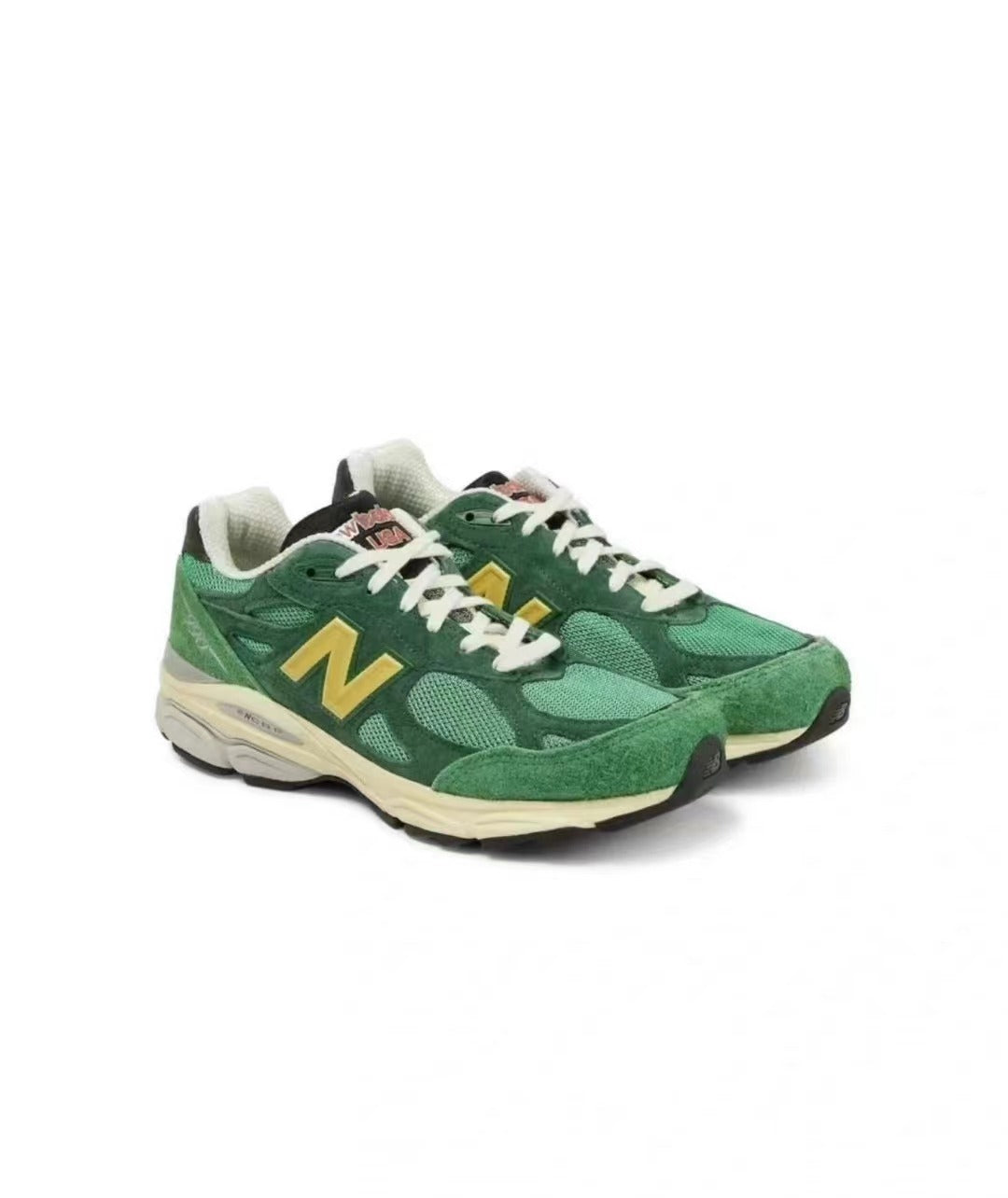 New Balance 990v3 Sneakers – Green, Purple & Grey