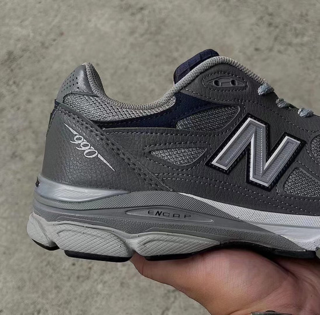 New Balance 990v3 Sneakers – Green, Purple & Grey