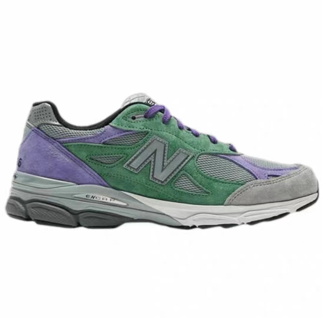 New Balance 990v3 Sneakers – Green, Purple & Grey