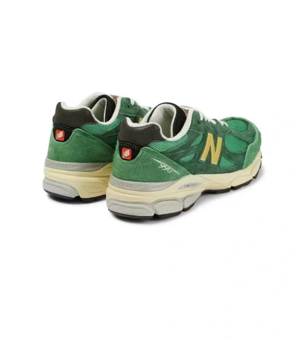 New Balance 990v3 Sneakers – Green, Purple & Grey
