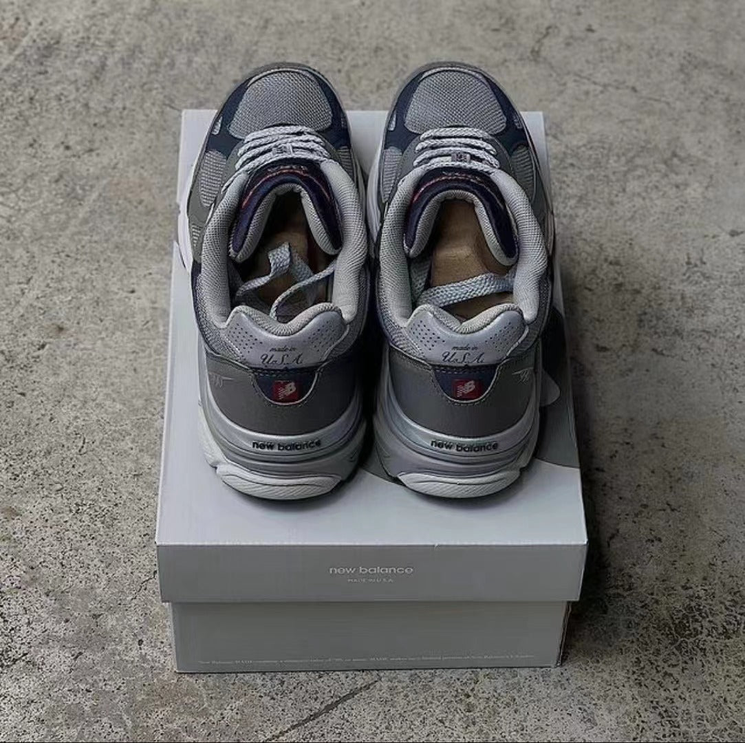 New Balance 990v3 Sneakers – Green, Purple & Grey